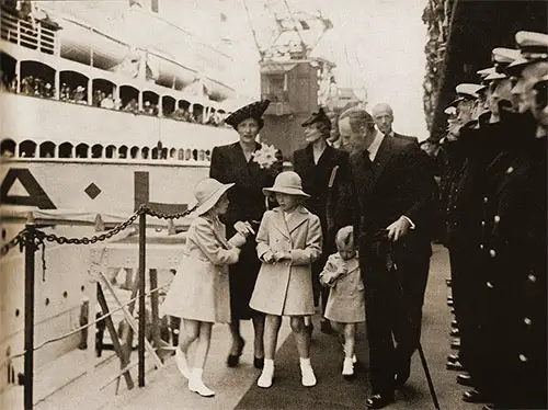 The Crown Prince's Family is Seen on Their Arrival in Oslo, July 1939.