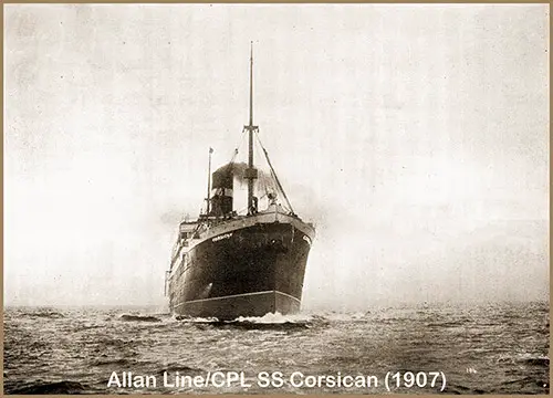 SS Corsican (1907) of the Allan Line/Canadian Pacific Line.