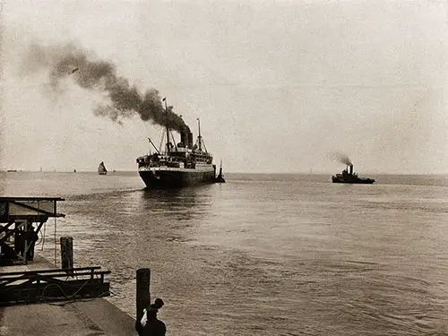 Departure from Cuxhaven of the SS Blücher.