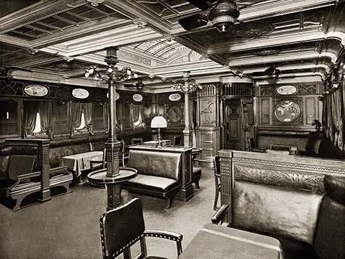 SS Prinzessin Victoria Luise First Class Smoking Room.