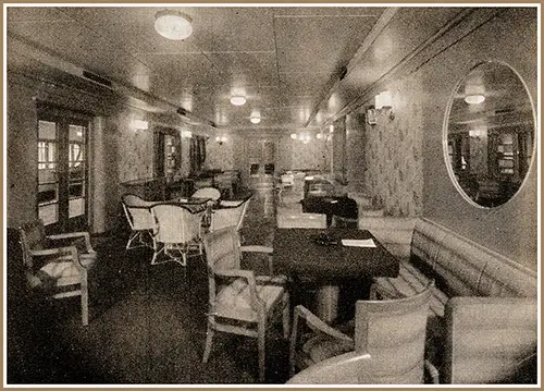 Third Class Ladies' Lounge on the SS Conte di Savoia.
