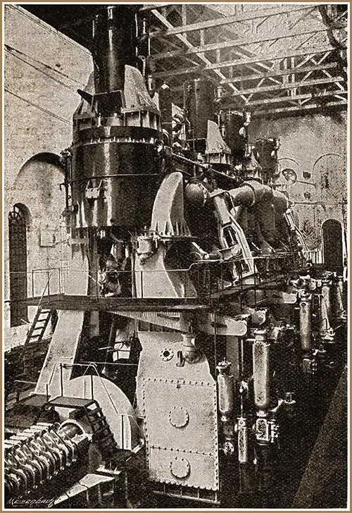 Back View of Engines Showing Thrust on the Campania.