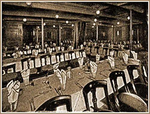 Second Class Dining Saloon on the RMS Campania.
