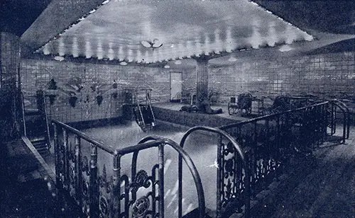 Tourist Class Swimming Pool on a USL Ocean Liner.