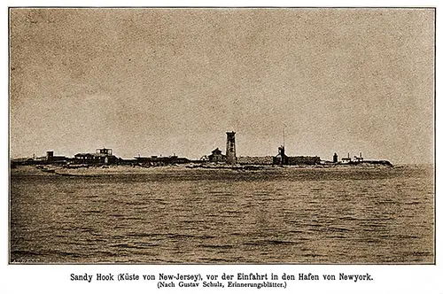 Sandy Hook (New Jersey Coast), in Front of the Entrance to New York Harbor. (After Gustav Schulz, Souvenir Sheets).