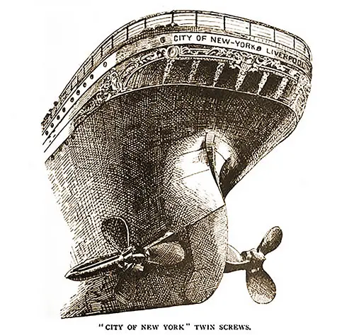 Twin-Screws of the City of New York, Inman Line. History of North Atlantic Steam Navigation, 1896.