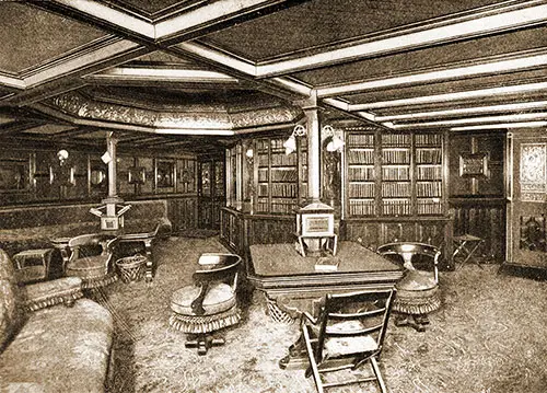 First Class Library on the SS New York and SS Paris of the American Line.