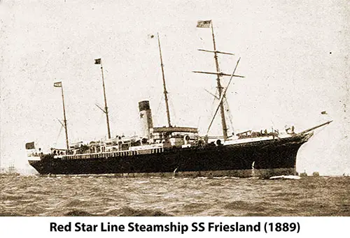 Red Star Line Steamship SS Friesland (1889).