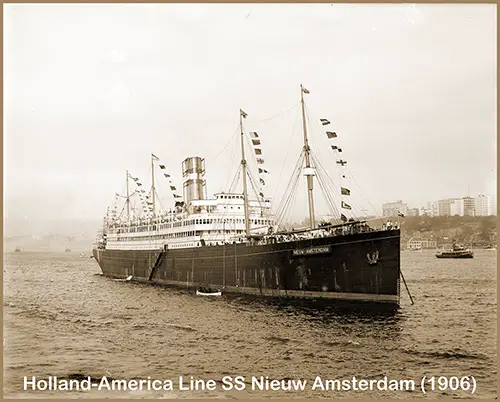 The SS Nieuw Amsterdam I (1906) of the Holland-America Line.