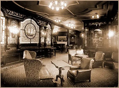 RMS Olympic First Class Smoking Room, 1911.