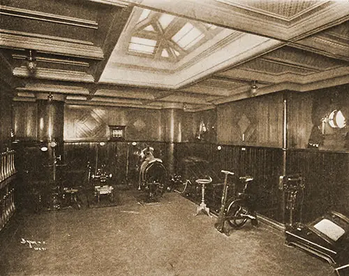 View of the Gymnasium on the Sun Deck of the SS Prinzessin Victoria Luise.