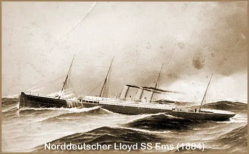 SS Ems (1884) of the Norddeutscher Lloyd.