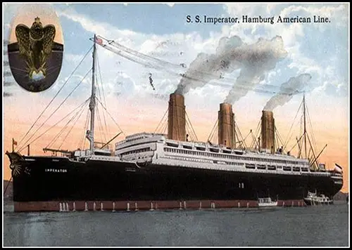 The SS Imperator (1912) of the Hamburg-American Line.