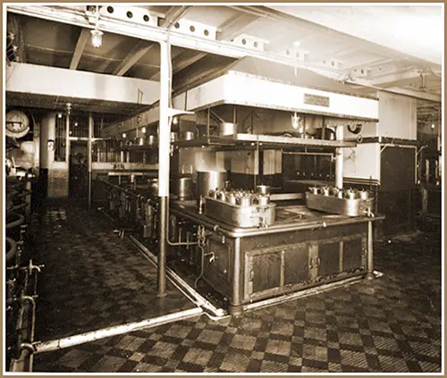 Another View of a Kitchen on the RMS Mauretania.