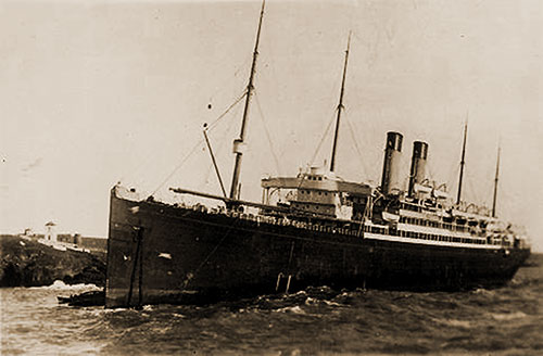 The RMS Celtic Was Grounded in the Rocks near Cobh (Queenstown) in December 1928.
