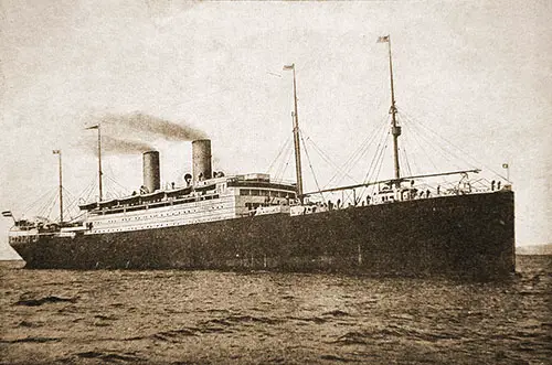 SS Cincinnati of the Hamburg-American Line, 17,000 Tons, c1910.
