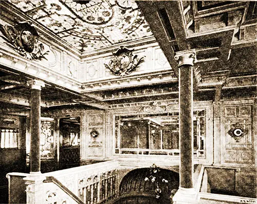 First Class Dining Room, SS Prinz Regent Luitpold, 1894.