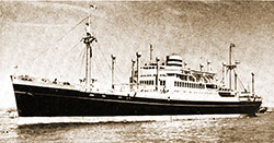 The SS Westerdam (1946) of the Holland-America Line.