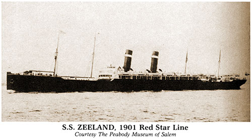 SS Zeeland, 1901, of the Red Star Line.