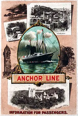Front Cover, First and Second Cabin Passenger List from the SS Ethiopia of the Anchor Steamship Line, Departing Saturday, 18 May 1901, from New York to Glasgow via Moville.
