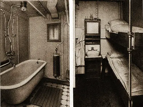 Third Class Bath and Stateroom.