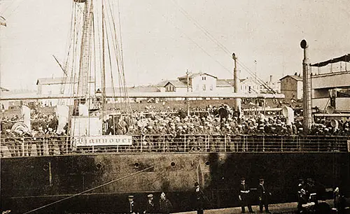 The Embarkation of German Troops for China on Board the Norddeutscher Lloyd SS Hannover.