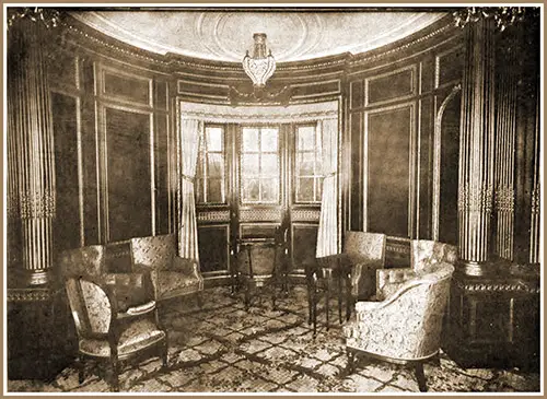 A Bay in the First Class Lounge on the RMS Mauretania.