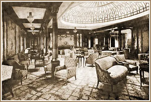 Another View of the First Class Lounge on the RMS Mauretania.