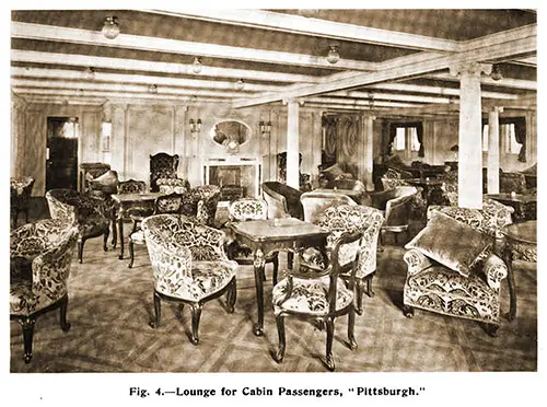 Fig. 4.-- Lounge for Cabin Passengers on the SS Pittsburgh.