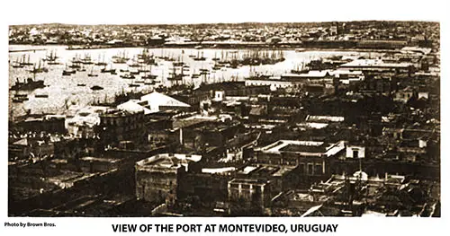 View of the Port of Montevideo, Uruguay.