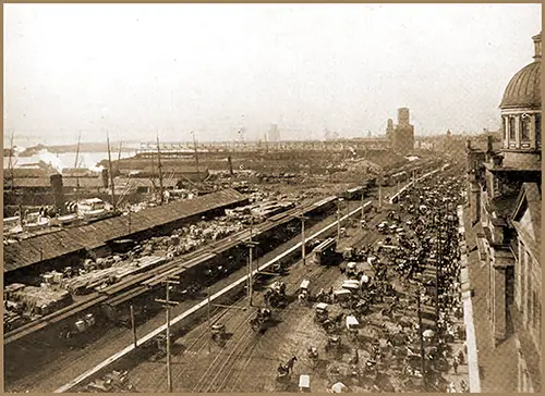 Harbor Scene at the Port of Montréal, 1908.