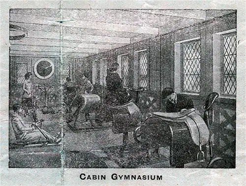 Cabin Class Gymnasium on the SS Laurentic.