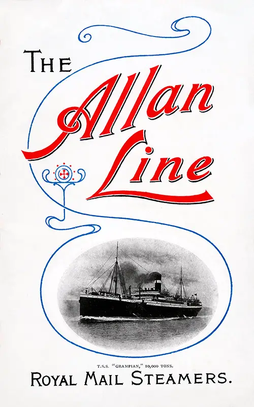 Passenger List, Allan Line TSS Grampian, 1909, Glasgow to Québec and Montréal