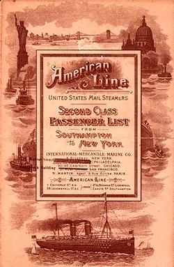 1907-07-20 Passenger Manifest - <em>SS St. Paul</em>