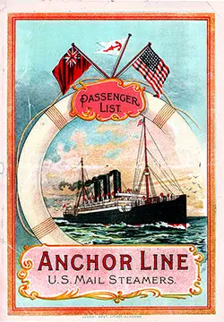 Passenger Manifest, Anchor Line SS Columbia, 1903, Glasgow, Scotland to New York 