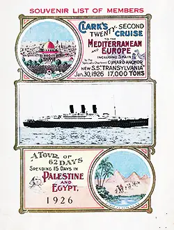 30 January 1926 Cruise Passenger Manifest - SS Transylvania