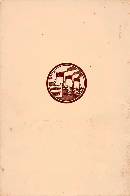 Back Cover, SS Lafayette Cabin Passenger List, 10 September 1931.
