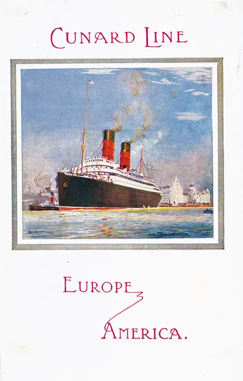 Front Cover, Cunard RMS Orduna Saloon and Second Cabin Passenger List - 17 March 1917.