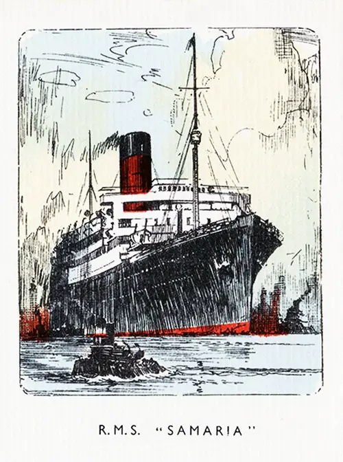 Painting of the Cunard Line RMS Samaria - 9 September 1949.