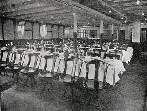Third Class Dining Room, SS Albert Ballin