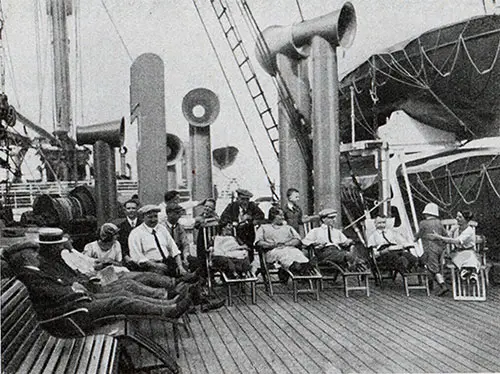 Third Class Passenger on the Promenade Deck - SS Deutschland (c. 1927)