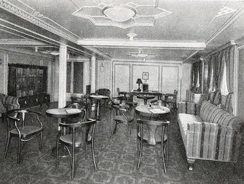 Tourist Third Cabin Smoking Room on the SS Deutschland
