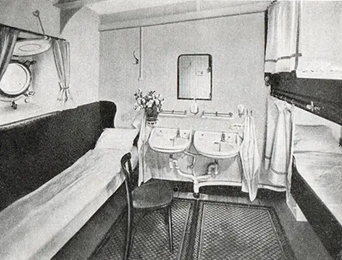 Tourist Third Cabin Stateroom on the SS Deutschland
