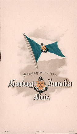 Front Cover - 1906-08-21 Passenger Manifest for the SS Moltke