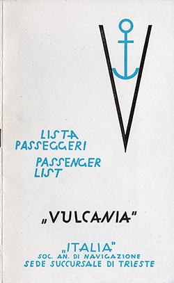 Front Cover - 1938-07-14 SS Vulcania