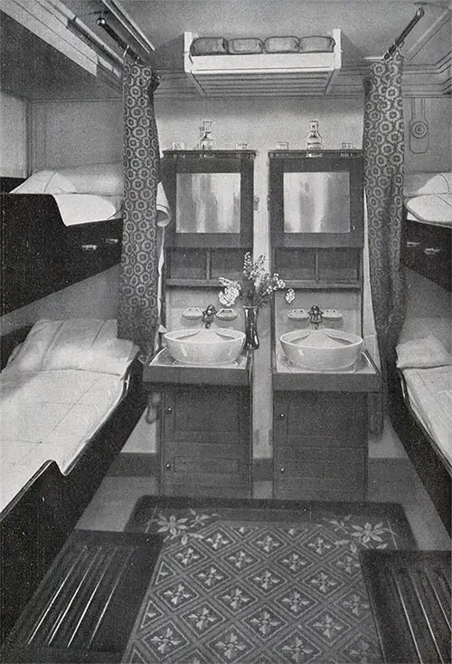 Third Class Four-Berth Cabin on the SS Columbus.