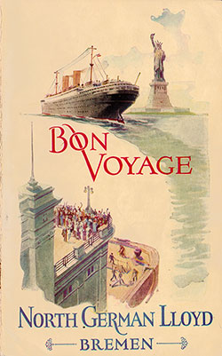 Front Cover of a Tourist Third Cabin and Third Class Passenger List from the SS Columbus of the North German Lloyd, Departing 9 June 1928 from New York to Bremen via Plymouth and Cherbourg