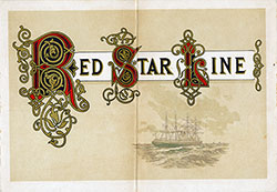 Passenger Manifest, Red Star Line Friesland, Cabin Passengers 1892