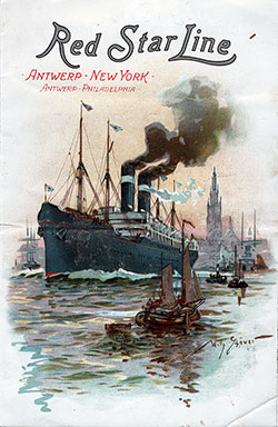 Passenger Manifest, Red Star Line SS Vaderland, 1901, Antwerp to New York (Front Cover)