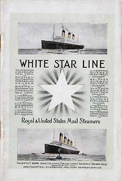 Passenger Manifest, White Star Line RMS Adriatic - 1923